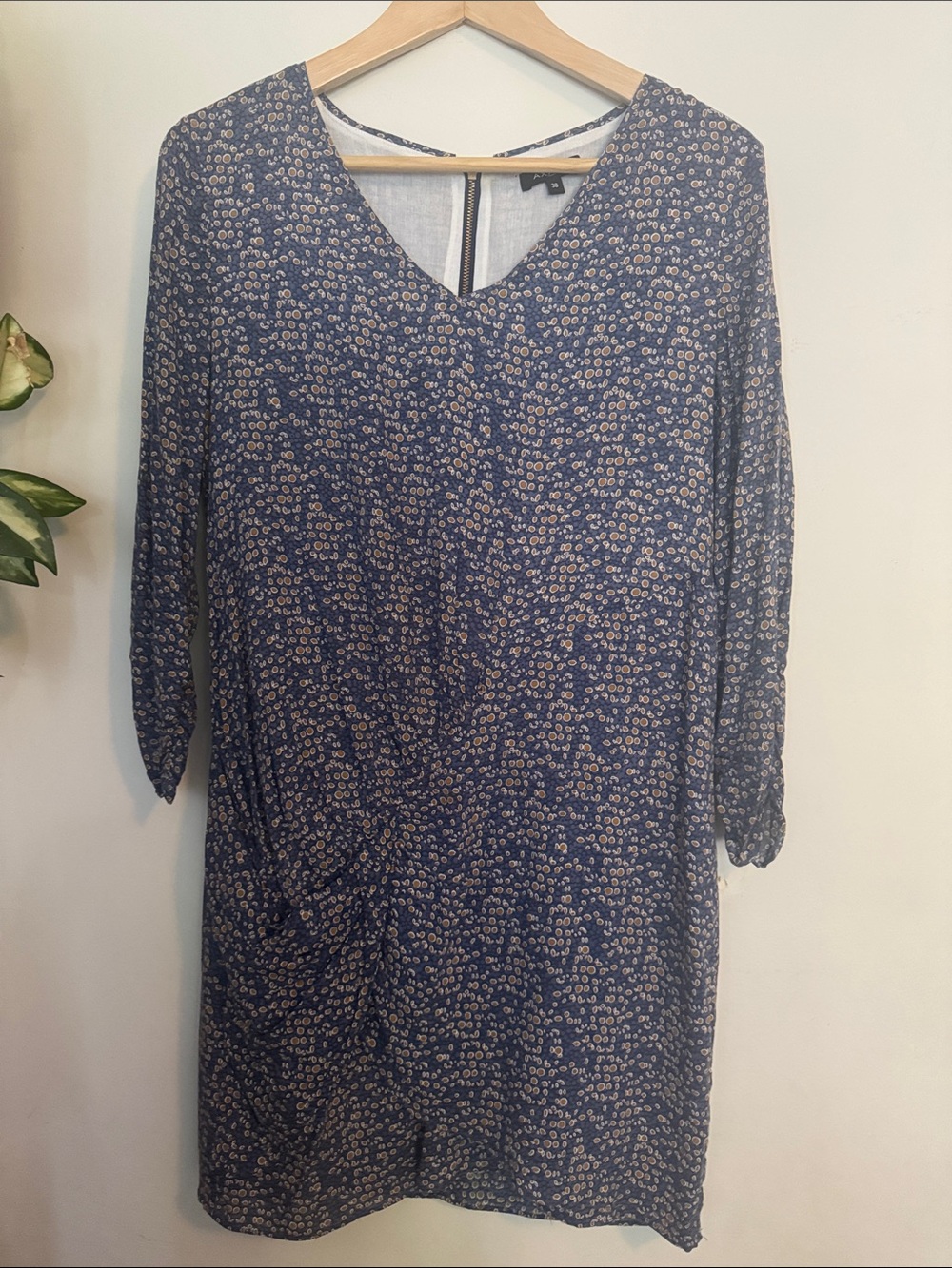 Axara Paris blue V-Neck Dress